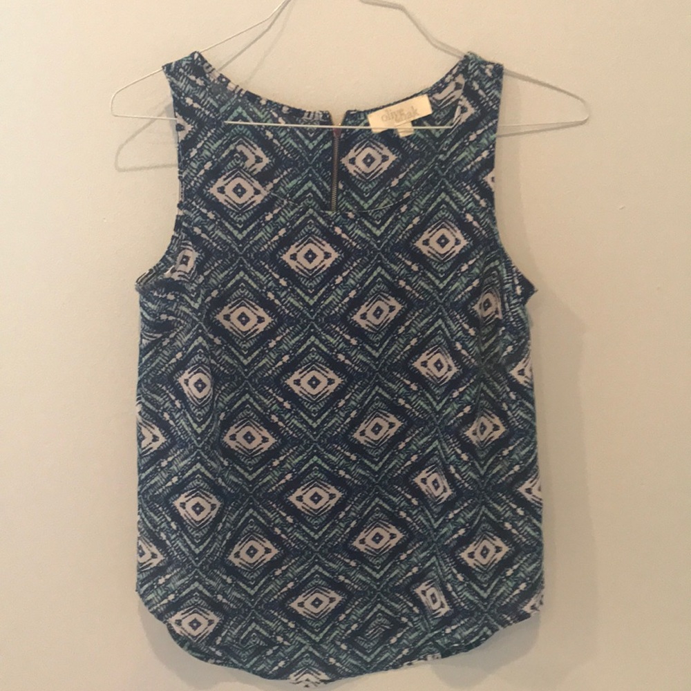 Olive and Oak batik print tank